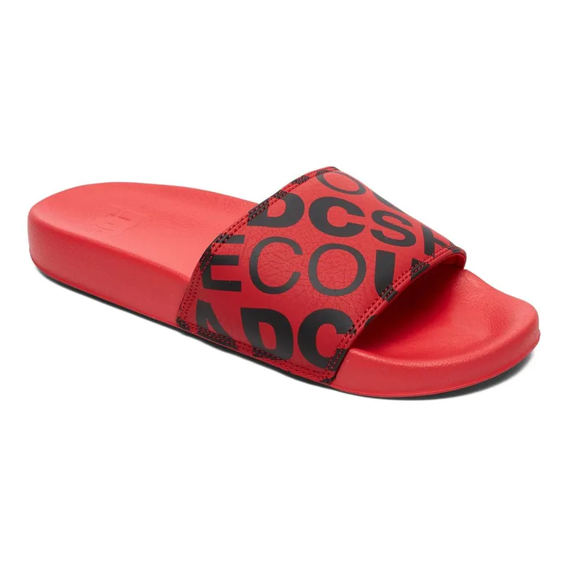 DC Slide SE Sliders Shoe Red Black - DC Shoes