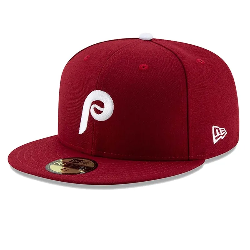 New Era 59Fifty Philadelphia Phillies Alternate 2 Authentic Collection On Field Fitted Hat Cardinal - MLB Authentic Collection 59FIFTY On Field