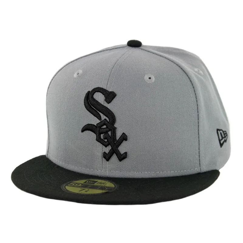New Era 59Fifty Chicago White Sox Fitted Hat Storm Grey Black