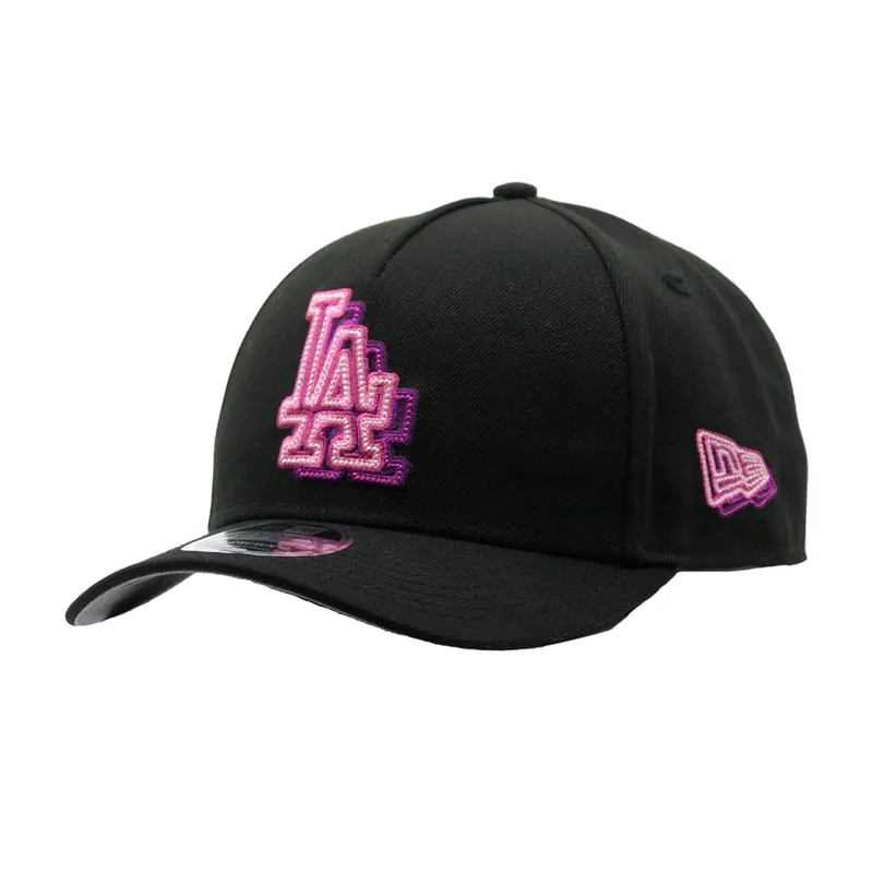New Era 9Forty M-Crown Los Angeles Dodgers Neon A-Frame Snapback Hat Black