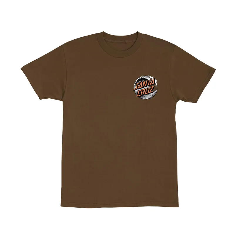Santa Cruz Wave Dot Short Sleeve Heavyweight T-Shirt Dark Chocolate