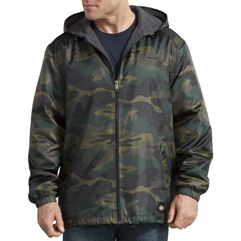 Dickies 33238 Hooded Camo Fleece Jacket Hunter Green Camo