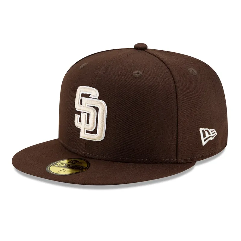 New Era 59Fifty San Diego Padres Alternate Authentic Collection On Field Fitted Hat Dark Brown - MLB Authentic Collection 59FIFTY On Field