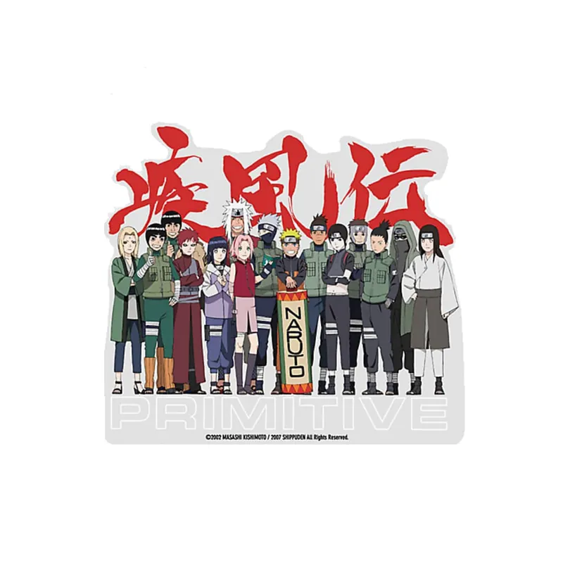 Primitive x Naruto Leaf Village Sticker Clear
