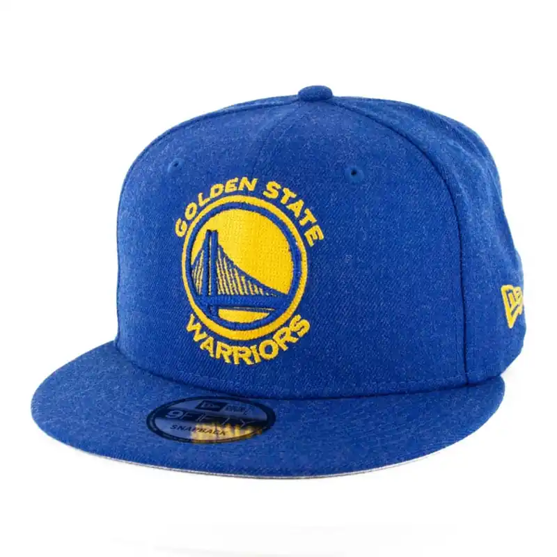 New Era 9Fifty Golden State Warriors Heather Crisp 3 Snapback Heather Royal Blue
