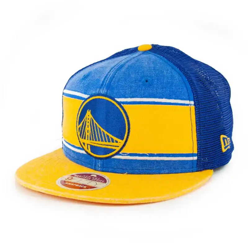 New Era 9Fifty Golden State Warriors Heritage Series Trucker Hat Royal Blue