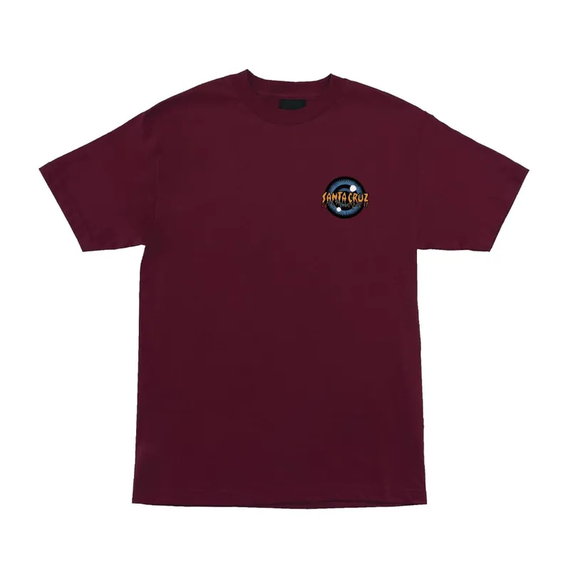 Santa Cruz Roskopp Iris Short Sleeve Heavyweight T-Shirt Maroon