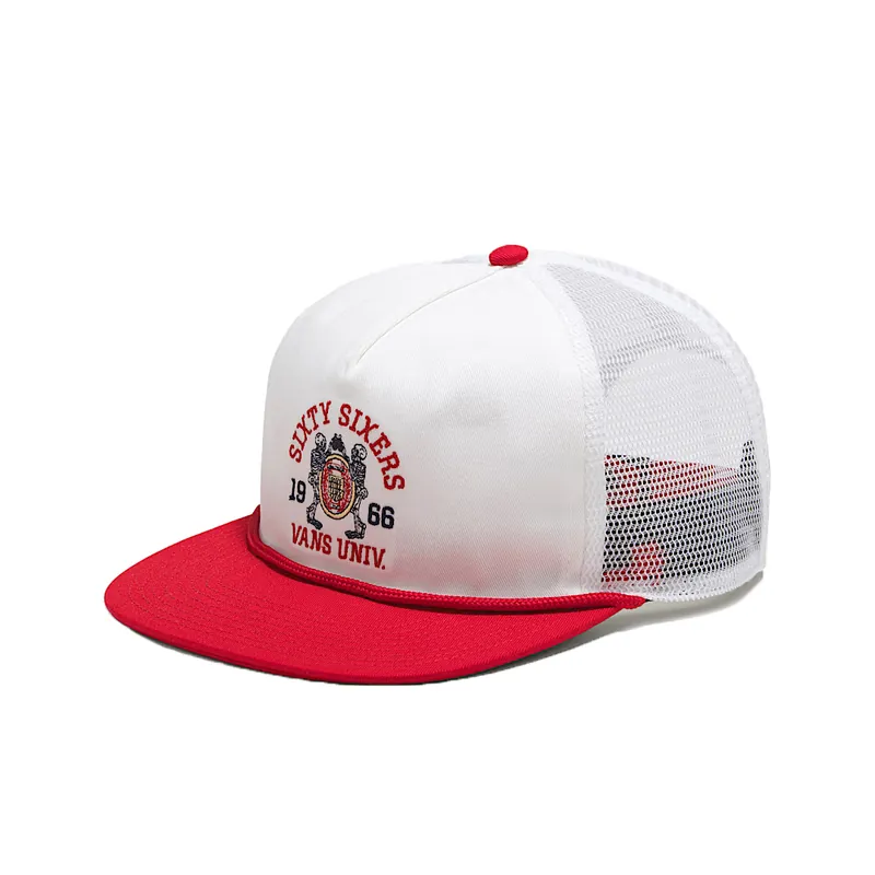 Vans Sixty Sixers Unstructured Mesh Trucker Snapback Hat Racing