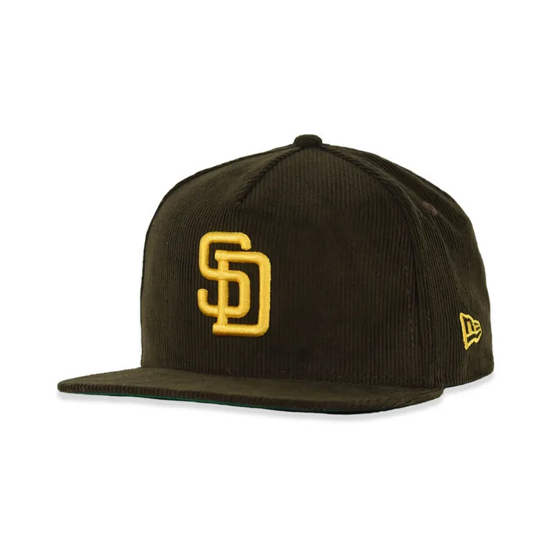 New Era 59Fifty San Diego Padres PetCord Park A-Frame Fitted Hat Brown Gold
