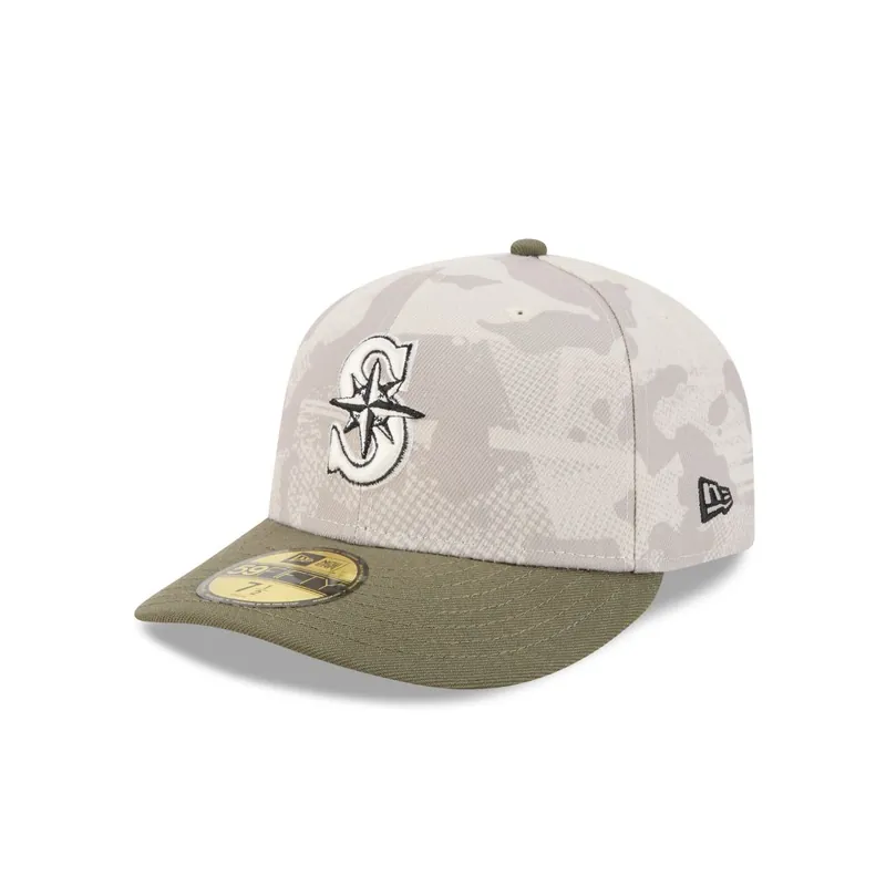 New Era 59Fifty Seattle Mariners Armed Forces Day 2025 Fitted Hat Camo New Olive