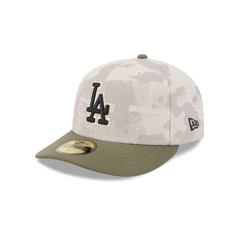 New Era 59Fifty Los Angeles Dodgers Armed Forces Day 2025 Fitted Hat Camo New Olive