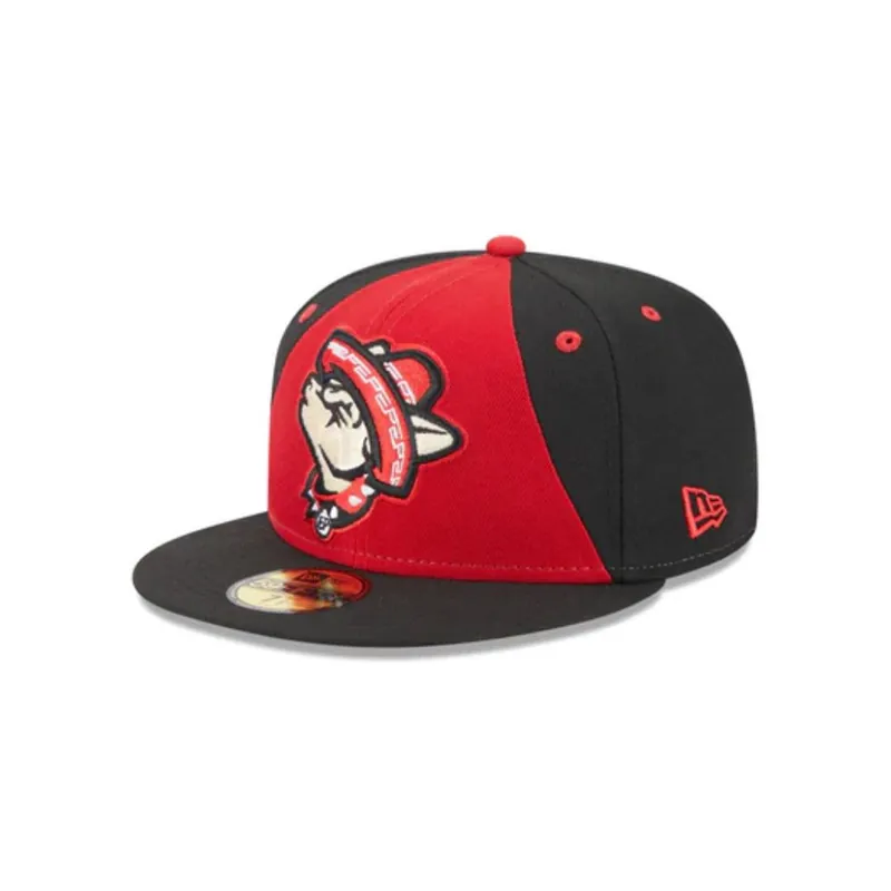 New Era 59Fifty El Paso Chihuahuas Authentic Collection On Field Alternate 2 Fitted Hat Red Black
