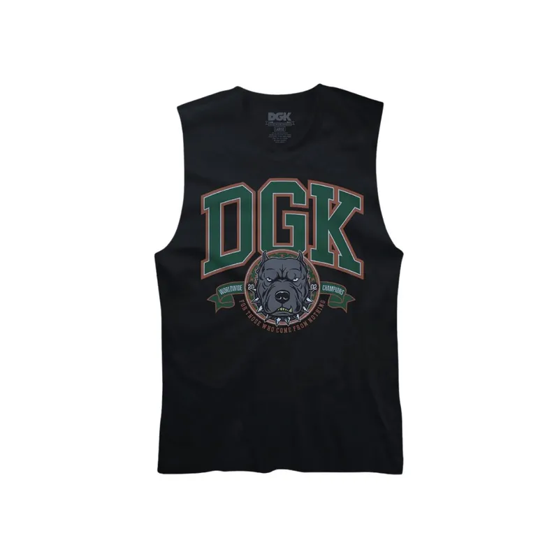 DGK Mascot Sleeveless Short Sleeve T-Shirt Black