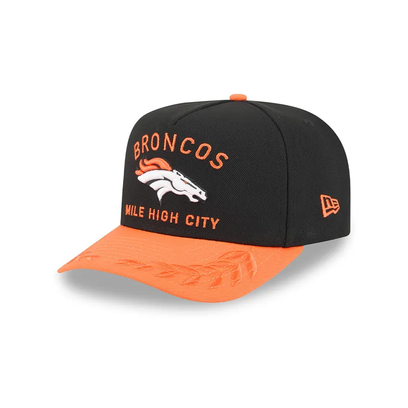 New Era 9Fifty Denver Broncos NFL 2025 Draft A-Frame Snapback Hat Black Orange