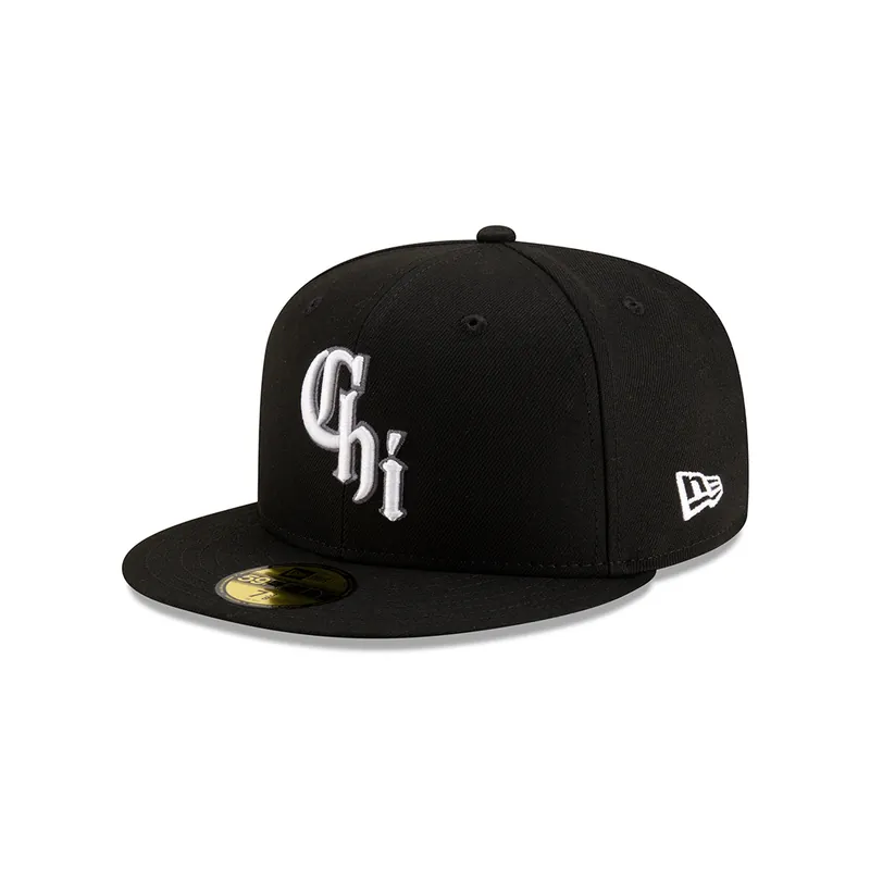 New Era 59Fifty Chicago White Sox Alternate City Connect Authentic Collection On Field Fitted Hat Black White