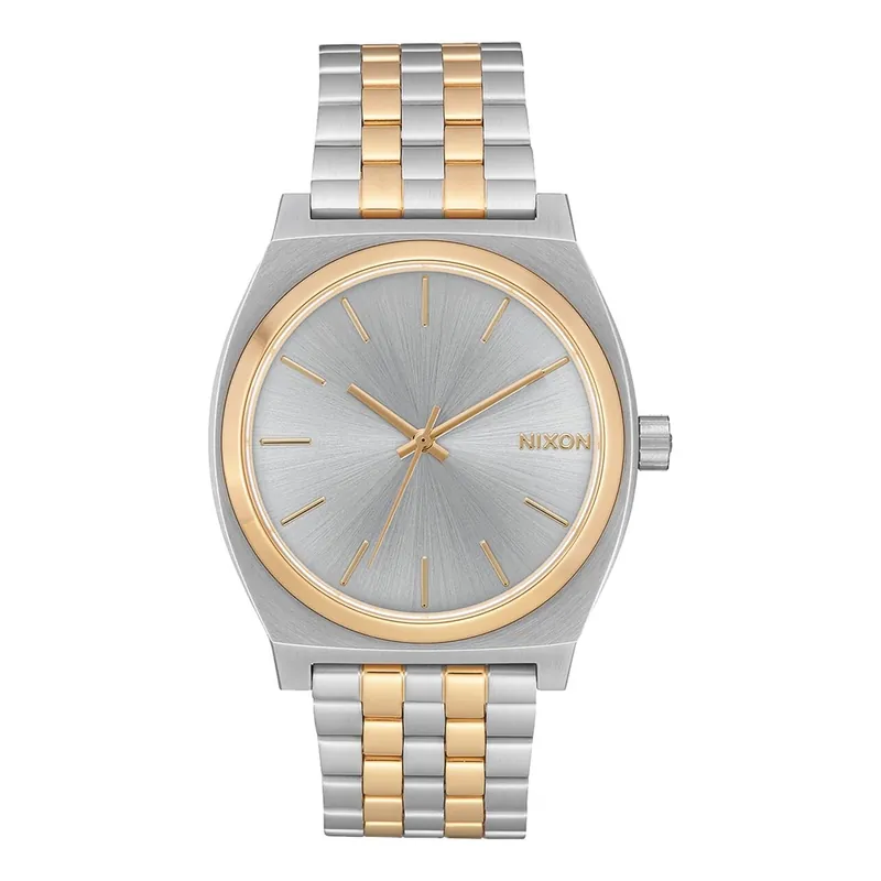 Nixon Time Teller Watch Silver Gold