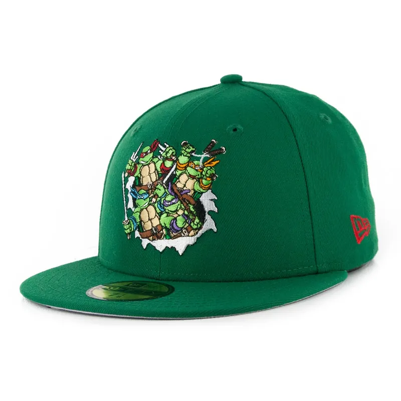 New Era 59Fifty TMNT Gang Green Fitted Hat Kelly Green - Collections