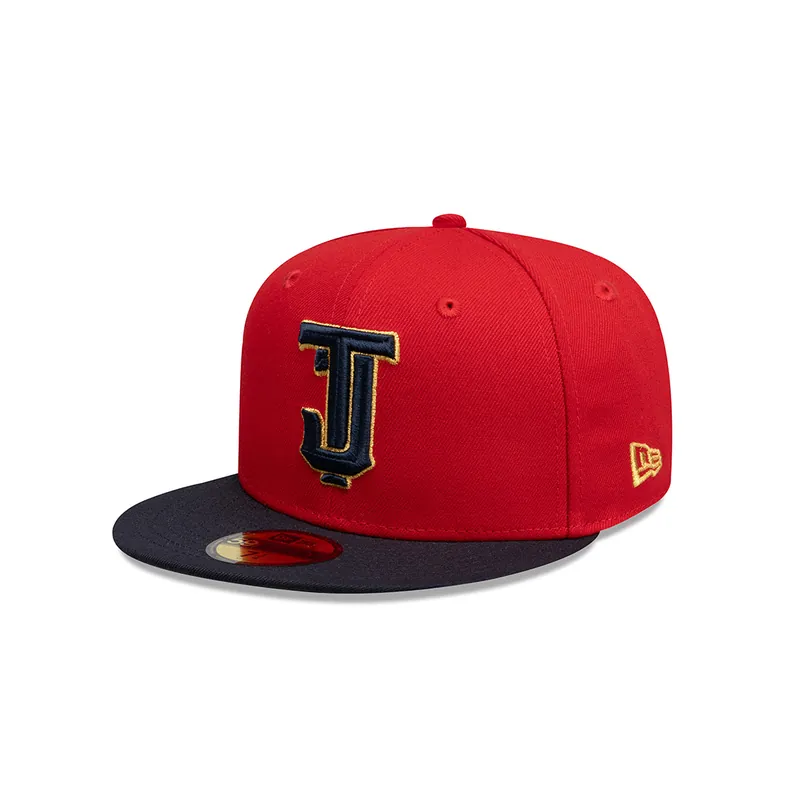 New Era 59Fifty Tijuana Toros 2025 Alternate Road Official On Field Fitted Hat Red Dark Navy