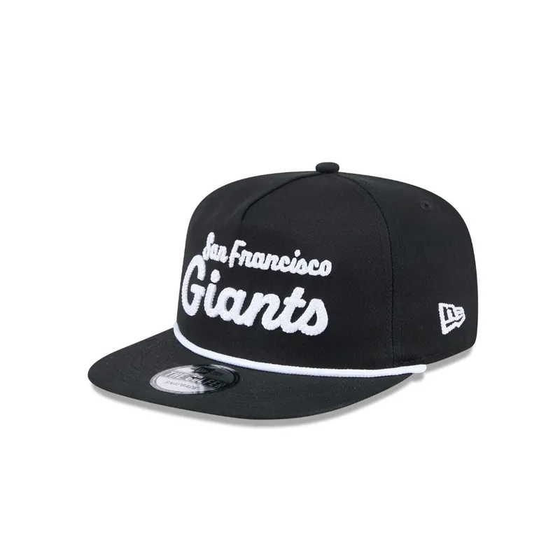 New Era Golfer San Francisco Giants Team Text Snapback Hat Black