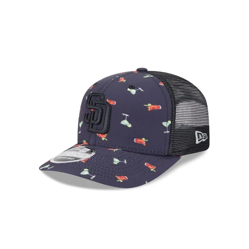 New Era 9Seventy San Diego Padres Pattern Snapback Hat Dark Blue