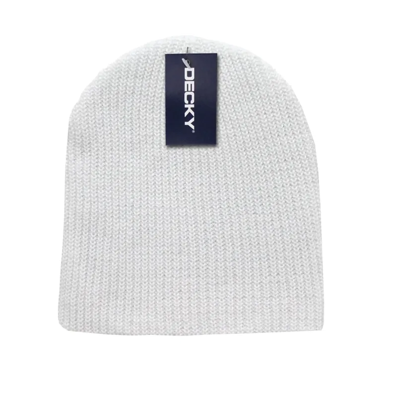 Decky Cuffless Beanie White