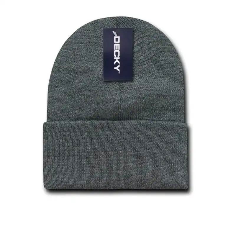 Decky Cuff Beanie Heather Charcoal