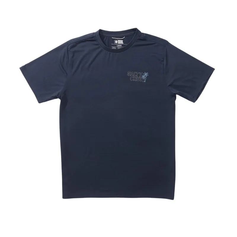 Salty Crew AFrame Crossover Short Sleeve Tech T-Shirt Navy