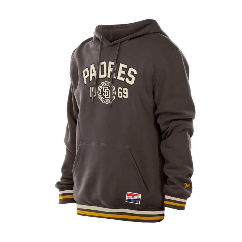 New Era San Diego Padres Established Pullover Hoodie Brown White