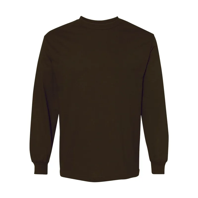 Plain Long Sleeve T-Shirt Dark Chocolate
