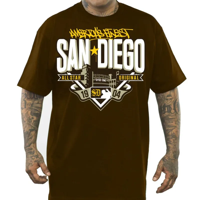 Dyse One Finest Tag Short Sleeve T-Shirt Brown