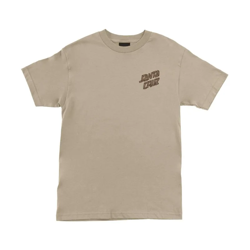 Santa Cruz Screaming Grizzly Short Sleeve Heavyweight T-Shirt Sand