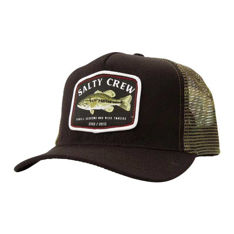 Salty Crew Bigmouth Trucker Hat Black Camo