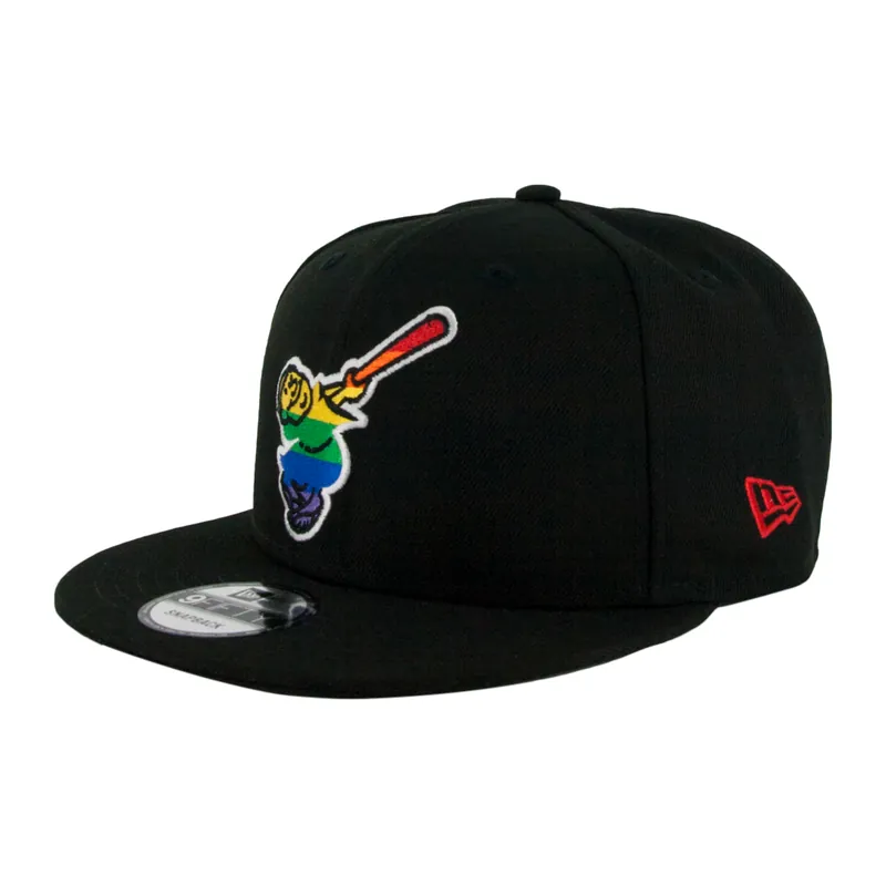 New Era 9Fifty San Diego Padres Friar Pride Black Rainbow Snapback Hat - Billion Creation Exclusive