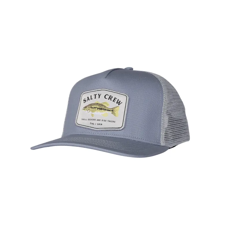 Salty Crew Bigmouth Trucker Snapback Hat Blue Fog