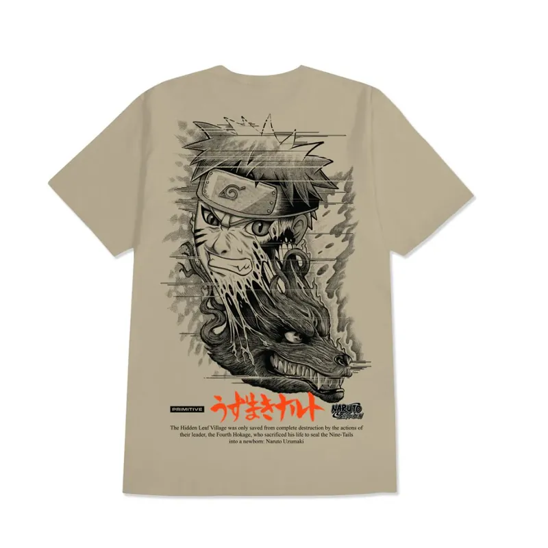 Primitive x Naruto Beast Short Sleeve T-Shirt Sand