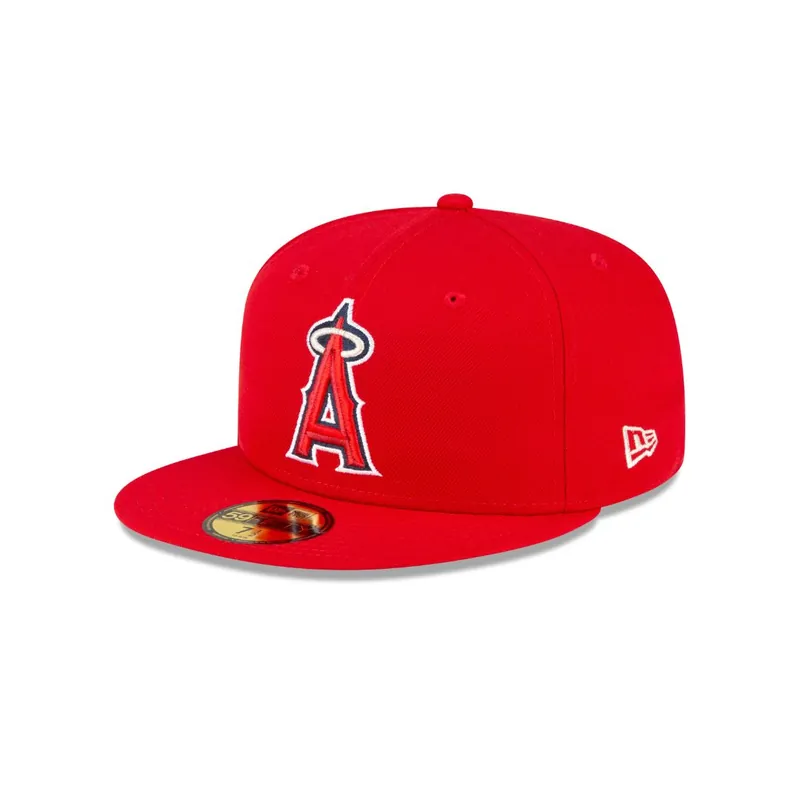 New Era 59Fifty Los Angeles Angels of Anaheim Game Authentic Collection On Field Fitted Hat Red - MLB Authentic Collection 59FIFTY On Field