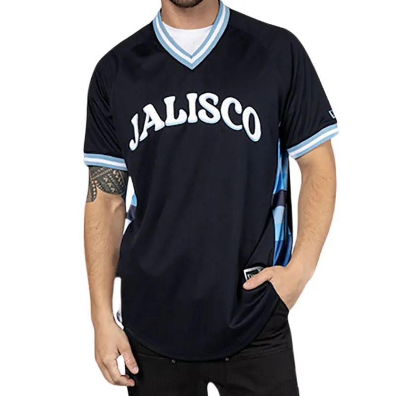 New Era Charros De Jalisco Official 2025 On Field Away Jersey Black Blue