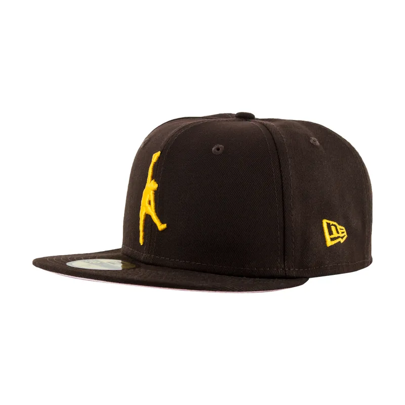 New Era x Billion Creation x SDHC 59Fifty San Diego Padres Bebo Jumpman Burnt Wood Brown Gold Fitted Hat