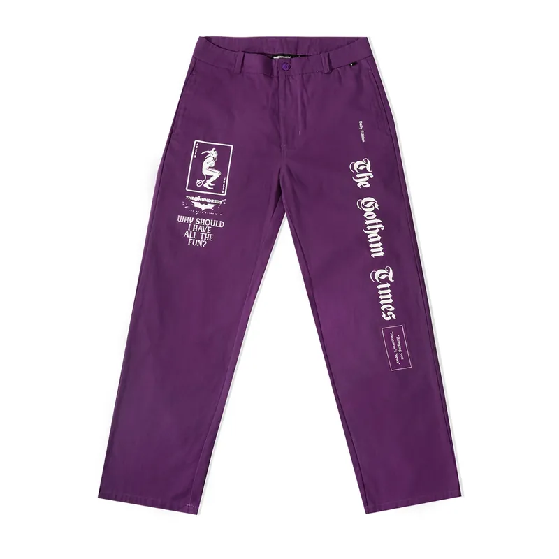 The Hundreds x Dark Knight Gotham Times Pant Eggplant