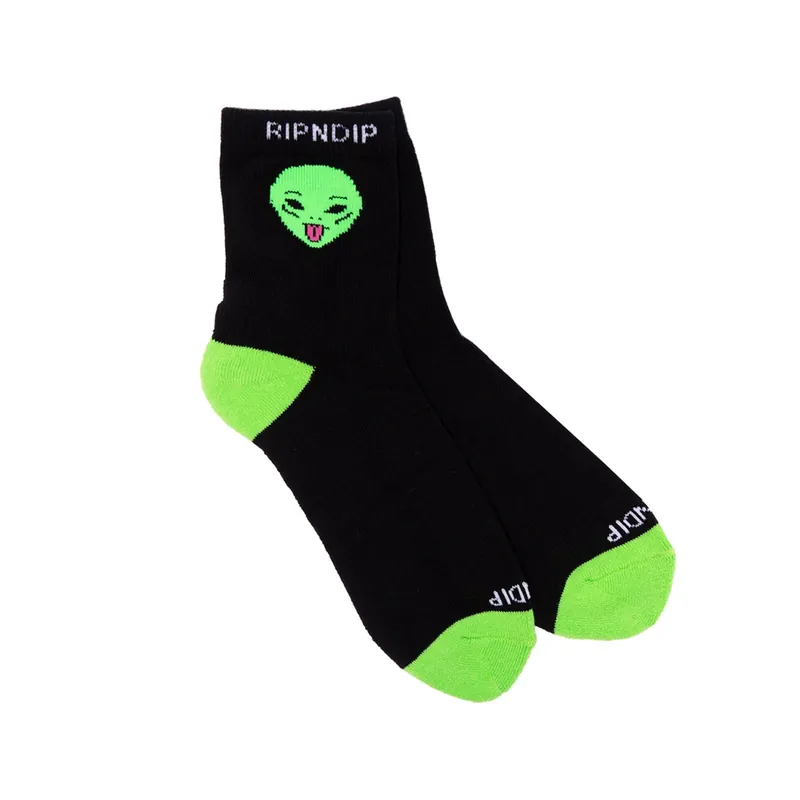 Rip N Dip We Out Here Mid Socks Black - RIPNDIP