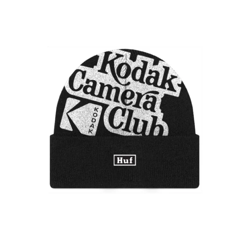 HUF x Kodak Camera Club Beanie Black