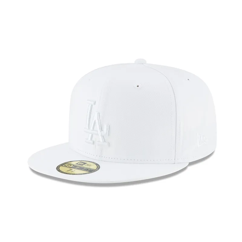 New Era 59Fifty Los Angeles Dodgers 2024 World Series Champions Side Patch Fitted Hat Whiteout