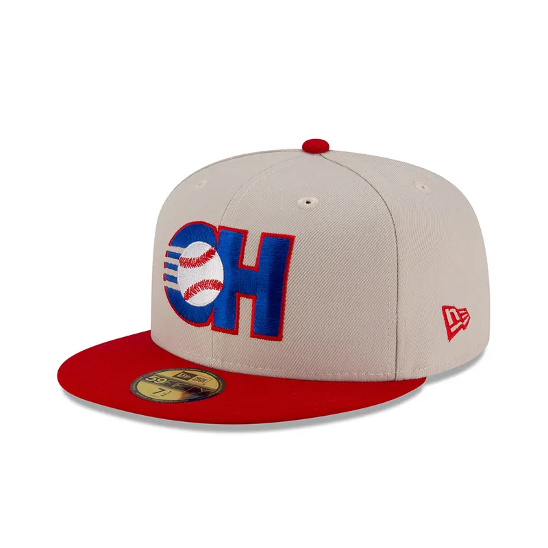 New Era 59Fifty Charros De Jalisco Official 2025 Alternate 2 Fitted Hat Stone Scarlet