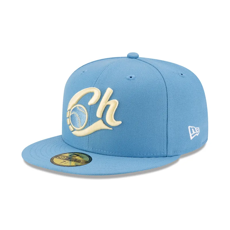 New Era 59Fifty Charros De Jalisco Official 2025 Alternate 1 Fitted Hat Light Blue Soft Yellow