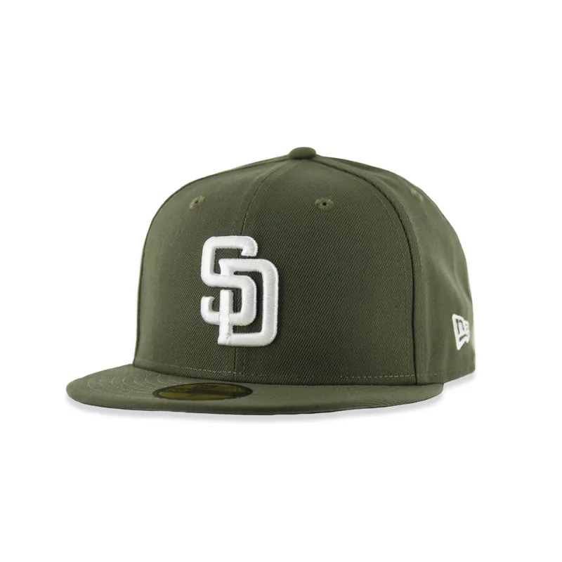 New Era 59Fifty San Diego Padres Iceman Fitted Hat New Olive White