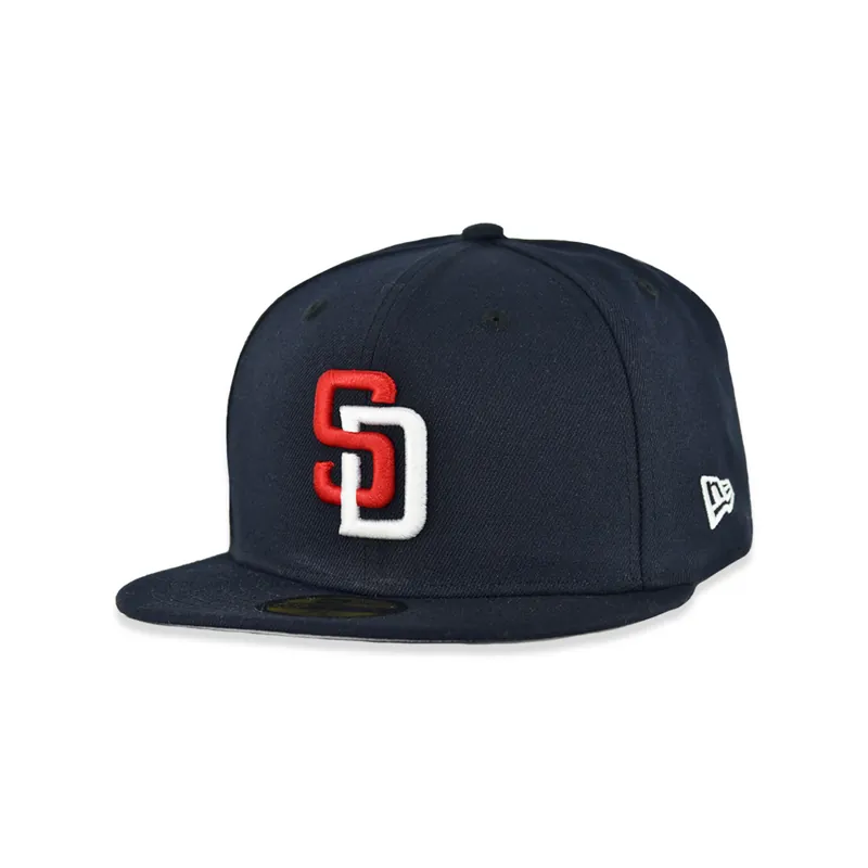 New Era 59Fifty San Diego Padres Maverick Fitted Hat Navy Blue Red White