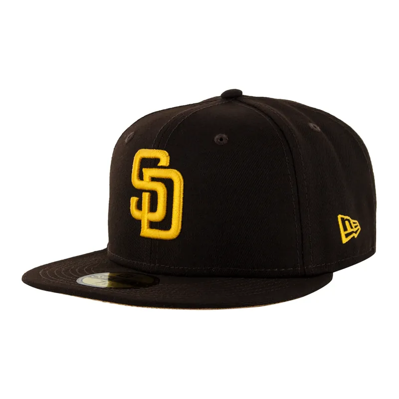 New Era 59Fifty San Diego Padres El Ministro Fitted Hat Burnt Wood Brown Gold
