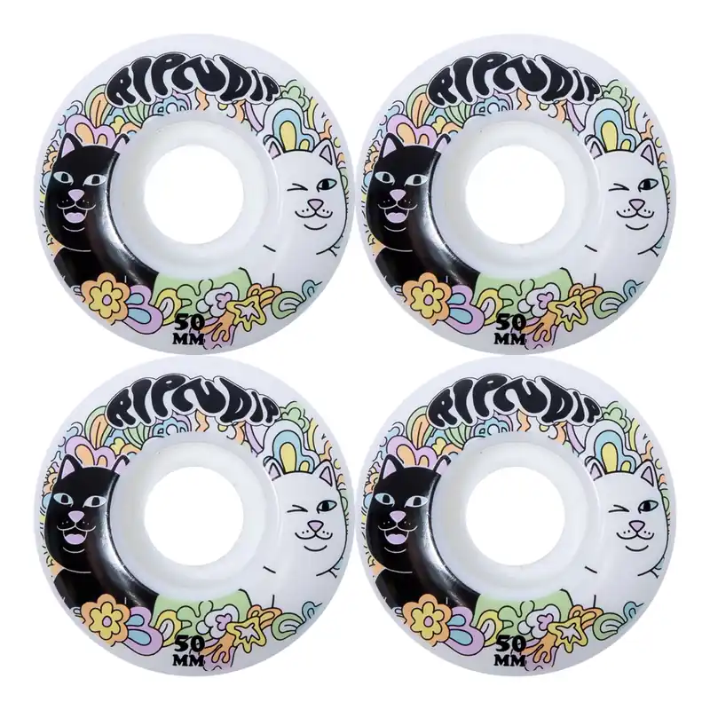 Rip N Dip Flower Child Skate Wheels White 52mm - RIPNDIP