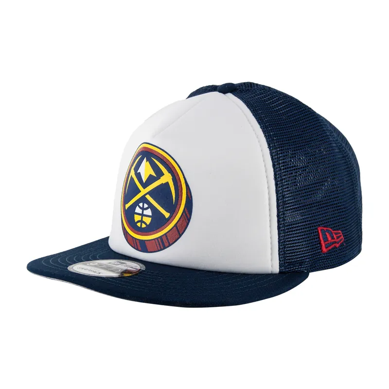 New Era 9Fifty Denver Nuggets Foam Trucker Snapback Hat Navy