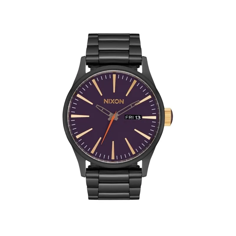 Nixon Sentry Stainless Steel Watch Gunmetal Black